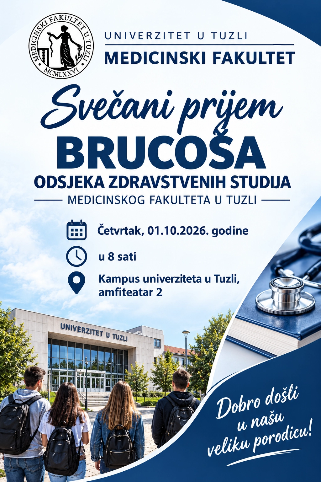 Svečani prijem brucoša Odsjeka zdravstvenih studija Medicinskog fakulteta
